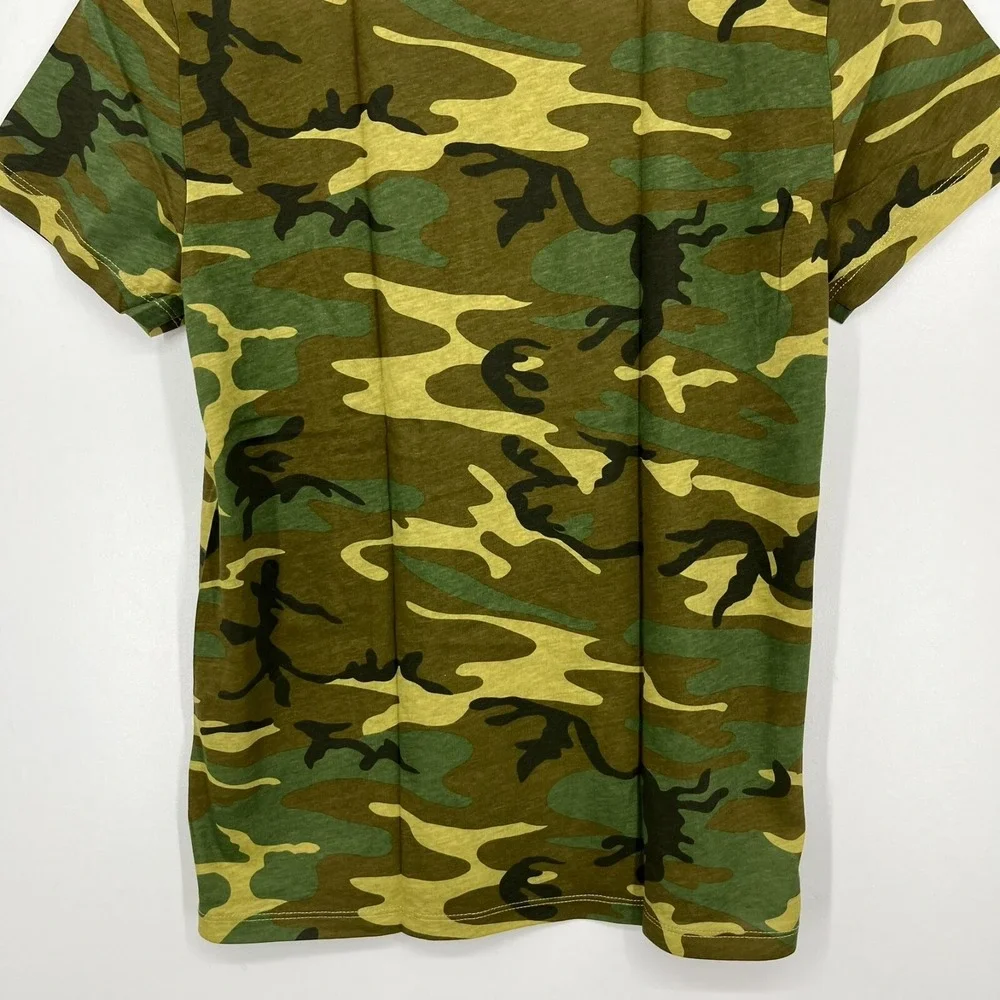 J. Crew Camouflage T-Shirt Women's Size S Green Camo Print Short Sleeve New‎ NWT